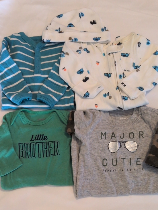 Carter's Other - Carter's Newborn Onesie Lot Camping Major Cutie Little Brother